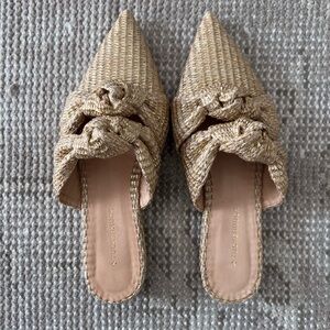 Tuckernuck Woven Gold Mules